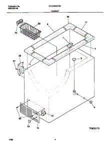 03 - Cabinet parts for Frigidaire Freezer FFC05M5CW4 from AppliancePartsPros.com