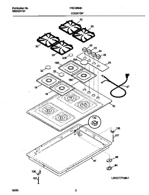 02 - Cooktop parts for Frigidaire Cooktop FGC30S4HCA from AppliancePartsPros.com