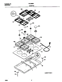02 - Cooktop parts for Frigidaire Cooktop FGC36S9HBB from AppliancePartsPros.com