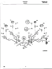 02 - Burner parts for Frigidaire Cooktop FGC6X7XGBA-M2-0 from AppliancePartsPros.com
