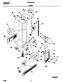 04 - Cabinet parts for Frigidaire Refrigerator FRS24MWGW3 from AppliancePartsPros.com