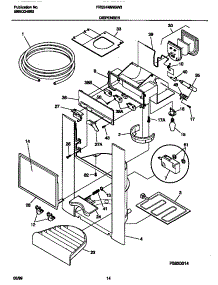 08 - Ice Dispenser parts for Frigidaire Refrigerator FRS24MWGW3 from AppliancePartsPros.com