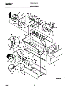 09 - Ice Container parts for Frigidaire Refrigerator FRS24MWGW3 from AppliancePartsPros.com