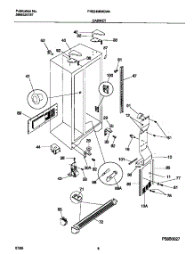 04 - Cabinet parts for Frigidaire Refrigerator FRS24MWGW4 from AppliancePartsPros.com
