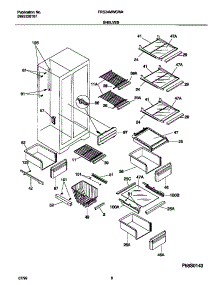 05 - Shelves parts for Frigidaire Refrigerator FRS24MWGW4 from AppliancePartsPros.com