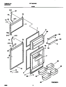 02 - Doors parts for Frigidaire Refrigerator FRT18LBHW0 from AppliancePartsPros.com