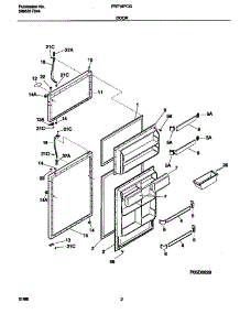 02 - Door parts for Frigidaire Refrigerator FRT18PCGW1 from AppliancePartsPros.com
