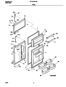 02 - Doors parts for Frigidaire Refrigerator FRT18QRCW6 from AppliancePartsPros.com