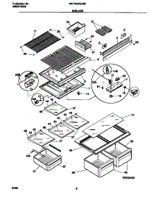 04 - Shelves parts for Frigidaire Refrigerator FRT18QRCW6 from AppliancePartsPros.com