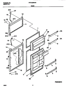 02 - Doors parts for Frigidaire Refrigerator FRT18QRHW1 from AppliancePartsPros.com