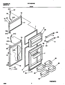 02 - Doors parts for Frigidaire Refrigerator FRT18QRHW2 from AppliancePartsPros.com