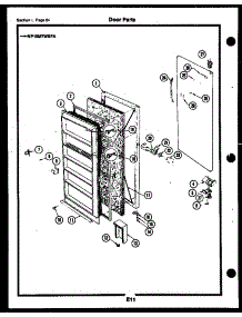 22 - Door Parts parts for Frigidaire Freezer FV21M8WSFA from AppliancePartsPros.com