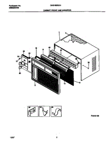 02 - Cabinet  Front  And  Wrapper parts for Frigidaire Air Conditioner GAS182G2A1 from AppliancePartsPros.com