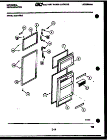 02 - Door Parts parts for Frigidaire Refrigerator GCD14WJ0-66 from AppliancePartsPros.com