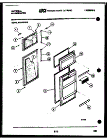 02 - Door Parts parts for Frigidaire Refrigerator GTN155WHW2 from AppliancePartsPros.com
