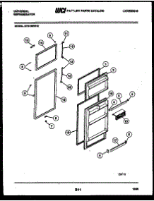 02 - Door Parts parts for Frigidaire Refrigerator GTN198WHD2 from AppliancePartsPros.com