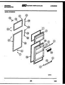 02 - Door Parts parts for Frigidaire Refrigerator GTN198WV2 from AppliancePartsPros.com