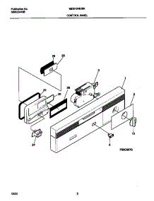 02 - Control Panel parts for Frigidaire Dishwasher MDB124BJB0 from AppliancePartsPros.com