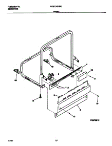06 - Frame parts for Frigidaire Dishwasher MDB124BJB0 from AppliancePartsPros.com