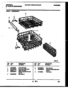 08 - Racks And Trays parts for Frigidaire Dishwasher MDB202RBD0 from AppliancePartsPros.com