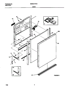 03 - Door parts for Frigidaire Dishwasher MDB421RFS4 from AppliancePartsPros.com