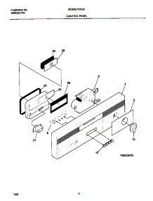 02 - Control Panel parts for Frigidaire Dishwasher MDB421RHS0 from AppliancePartsPros.com