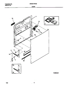 03 - Door parts for Frigidaire Dishwasher MDB421RHS0 from AppliancePartsPros.com