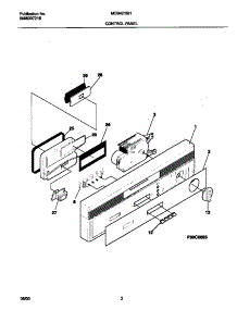 02 - Control Panel parts for Frigidaire Dishwasher MDB421RHS1 from AppliancePartsPros.com
