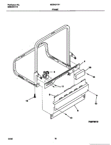 06 - Frame parts for Frigidaire Dishwasher MDB421RHS1 from AppliancePartsPros.com