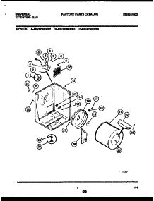 02 - Cabinet And Component Parts parts for Frigidaire Dryer MDG336MBW0 from AppliancePartsPros.com