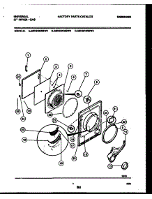03 - Door Parts parts for Frigidaire Dryer MDG336MBW0 from AppliancePartsPros.com
