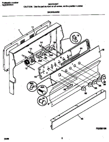 02 - Backguard parts for Frigidaire Range MEF316WFTD from AppliancePartsPros.com