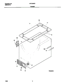 03 - Cabinet parts for Frigidaire Freezer MFC05M0BW5 from AppliancePartsPros.com