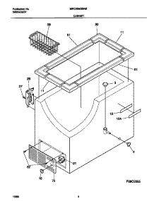 03 - Cabinet parts for Frigidaire Freezer MFC05M3BW5 from AppliancePartsPros.com