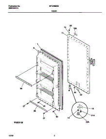 02 - Door parts for Frigidaire Freezer MFU09M2GW3 from AppliancePartsPros.com