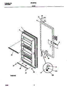 02 - Door parts for Frigidaire Freezer MFU20F3GW6 from AppliancePartsPros.com