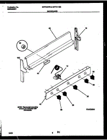 02 - Backguard parts for Frigidaire Range MPF300BPDA from AppliancePartsPros.com