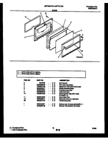 08 - Door Parts parts for Frigidaire Range MPF300BPDA from AppliancePartsPros.com