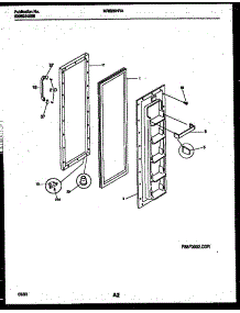 02 - Freezer Door Parts parts for Frigidaire Refrigerator MRS20HRAD1 from AppliancePartsPros.com
