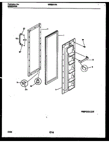 02 - Freezer Door Parts parts for Frigidaire Refrigerator MRS20HRAWO from AppliancePartsPros.com