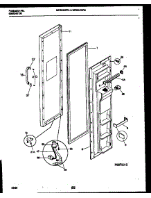02 - Freezer Door Parts parts for Frigidaire Refrigerator MRS24WRADO from AppliancePartsPros.com