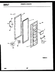 03 - Refrigerator Door Parts parts for Frigidaire Refrigerator MRS24WRADO from AppliancePartsPros.com