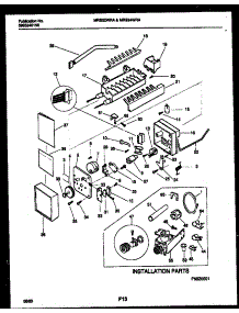 13 - Ice Maker And Installation Parts parts for Frigidaire Refrigerator MRS24WRADO from AppliancePartsPros.com
