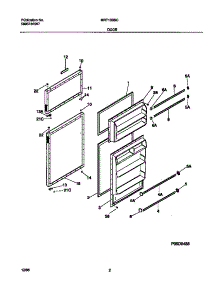 02 - Door parts for Frigidaire Refrigerator MRT13BSCW5 from AppliancePartsPros.com