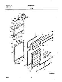 02 - Door parts for Frigidaire Refrigerator MRT16FRGW2 from AppliancePartsPros.com