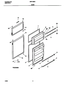 02 - Door parts for Frigidaire Refrigerator MRT18BSCW5 from AppliancePartsPros.com