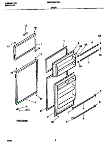 02 - Doors parts for Frigidaire Refrigerator MRT18BSCW6 from AppliancePartsPros.com