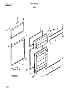 02 - Doors parts for Frigidaire Refrigerator MRT18GSHW0 from AppliancePartsPros.com