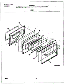 06 - Door parts for Frigidaire Range TGF366CFSD from AppliancePartsPros.com