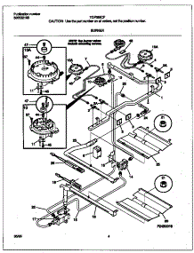 03 - Burner parts for Frigidaire Range TGF366CFTE from AppliancePartsPros.com